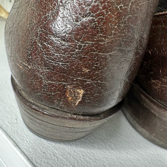 Vintage Tony Lama Gold Label Brown Western Boots Classic Rodeo Style Women's 9.5 - Picture 6 of 10